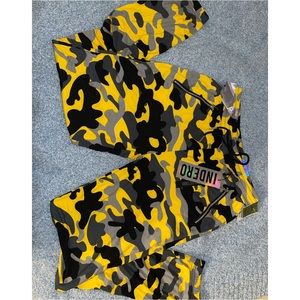 NWT!!! YELLOW CAMO JOGGERS